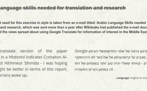 Process of Google translating global intelligence